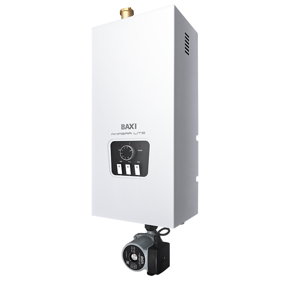 УСТРОЙСТВА КОНТРОЛЯ И БЕЗОПАСНОСТИ

	Термостат перегрева теплоносителя
	Надежный капиллярный термостат
	Световая сигнализация об аварии
	Реле минимального давления теплоносителя:&nbsp;отключает котел при 0,7 бар, включает при 1 бар
	Предохранительный клапан в контуре отопления&nbsp;(3 атм.)
 Модель AMPERA Lite 6