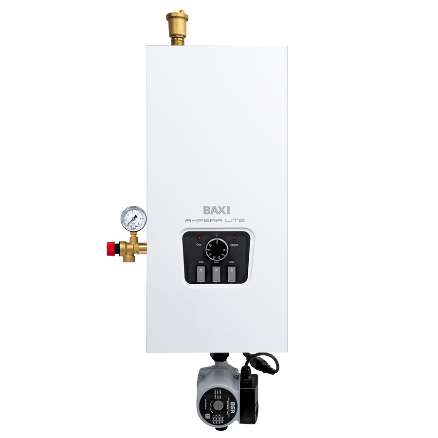 ГИДРАВЛИЧЕСКАЯ ЧАСТЬ

	Трехскоростной циркуляционный насос&nbsp;с напором 6 м
	Отдельный автоматический воздухоотводчик&nbsp;в верхней части котла
	Допустима эксплуатация с антифризом на основе&nbsp;гликолей
	Манометр
	Постциркуляция котлового насоса,&nbsp;с возможностью управления постциркуляцией&nbsp;по времени
 Модель AMPERA Lite 6