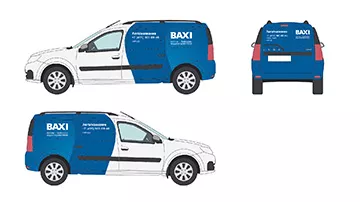 Оклейка фургона, вариант 1