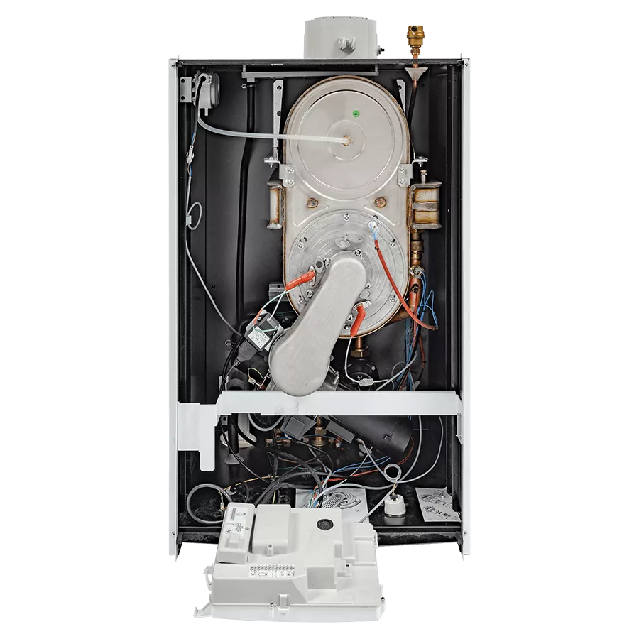 ГИДРАВЛИЧЕСКАЯ СИСТЕМА

	Энергосберегающий модуляционный циркуляционный насос с электронным управлением и встроенным автоматическим воздухоотводчиком;
	Первичный теплообменник из нержавеющей стали AISI 316L;
	Постциркуляция насоса;
	Возможность подключения внешнего накопительного бойлера для горячей воды.
 Модель LUNA Duo-tec MP 1.60