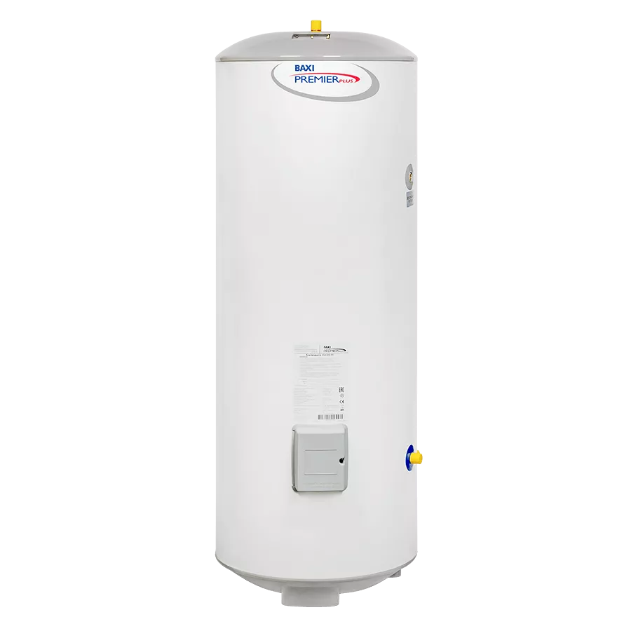 ТЭН (опция)

	Уникальный нагревательный элемент, который имеет форму «L», погружается глубоко в бойлер для обеспечения большего количества горячей воды с однородной температурой;
	Ключ для легкого монтажа и демонтажа ТЭНа.

ПРЕИМУЩЕСТВА БОЙЛЕРОВ PREMIER Plus

	Нержавеющая сталь DUPLEX обладает повышенной стойкостью к коррозии;
	Прочная конструкция и легкий вес;
	Теплообменник «змеевик в змеевике» быстро и эффективно нагревает воду;
	Универсальный дизайн настенных и напольных бойлеров;
	Встроенные термостат и термостат безопасности для присоединения к котлу и управления с него.
