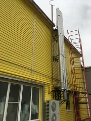 Каскад из напольных котлов в Костромской области