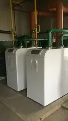 Каскад из напольных котлов в Костромской области