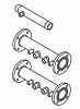 Комплект труб подачи и обратки  с газовой трубой для одного котла 1.90/1.110